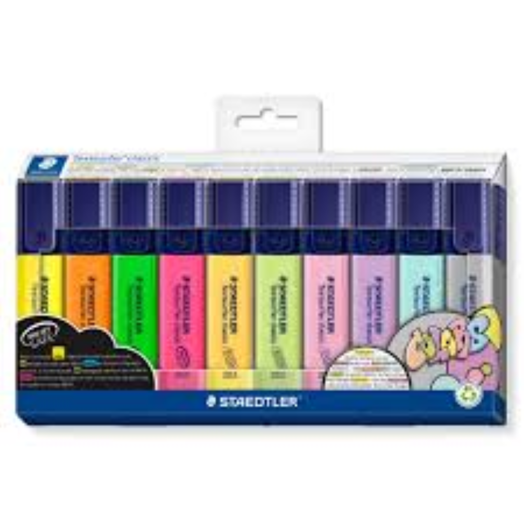 Staedtler Topstar Highlighter Bx=10pc YW ST-364-01